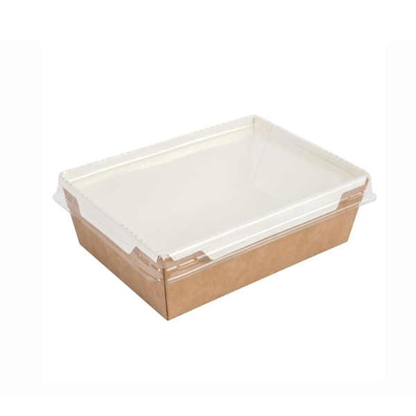Hộp giấy kraft 1600ml màu vàng - trắng